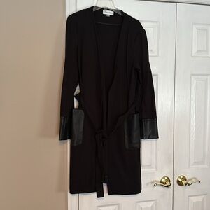 Calvin Klein Leather Trim Jacket and Skirt set. Size 16